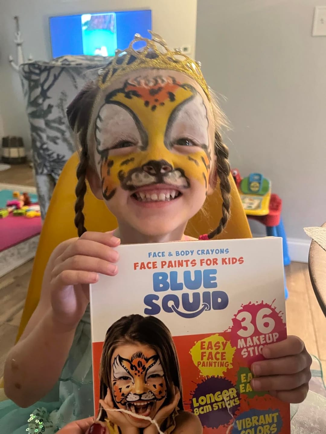 Customer photo review of Face & Body Paint Crayons