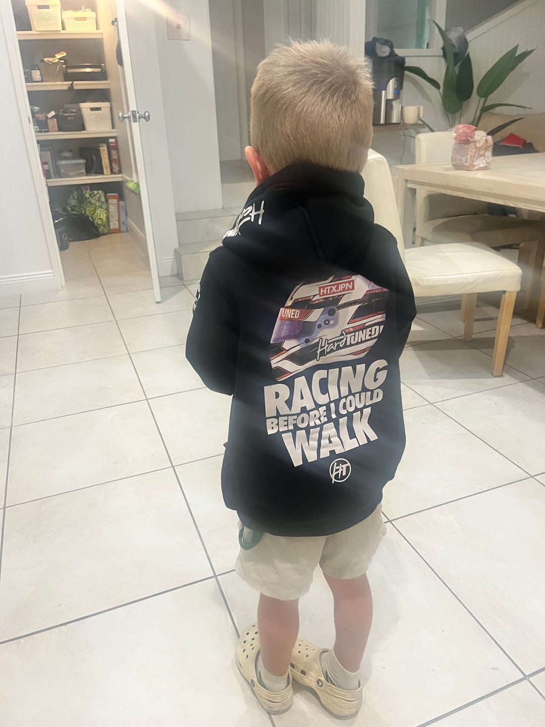 Customer photo review of Kids Racing Hoodie