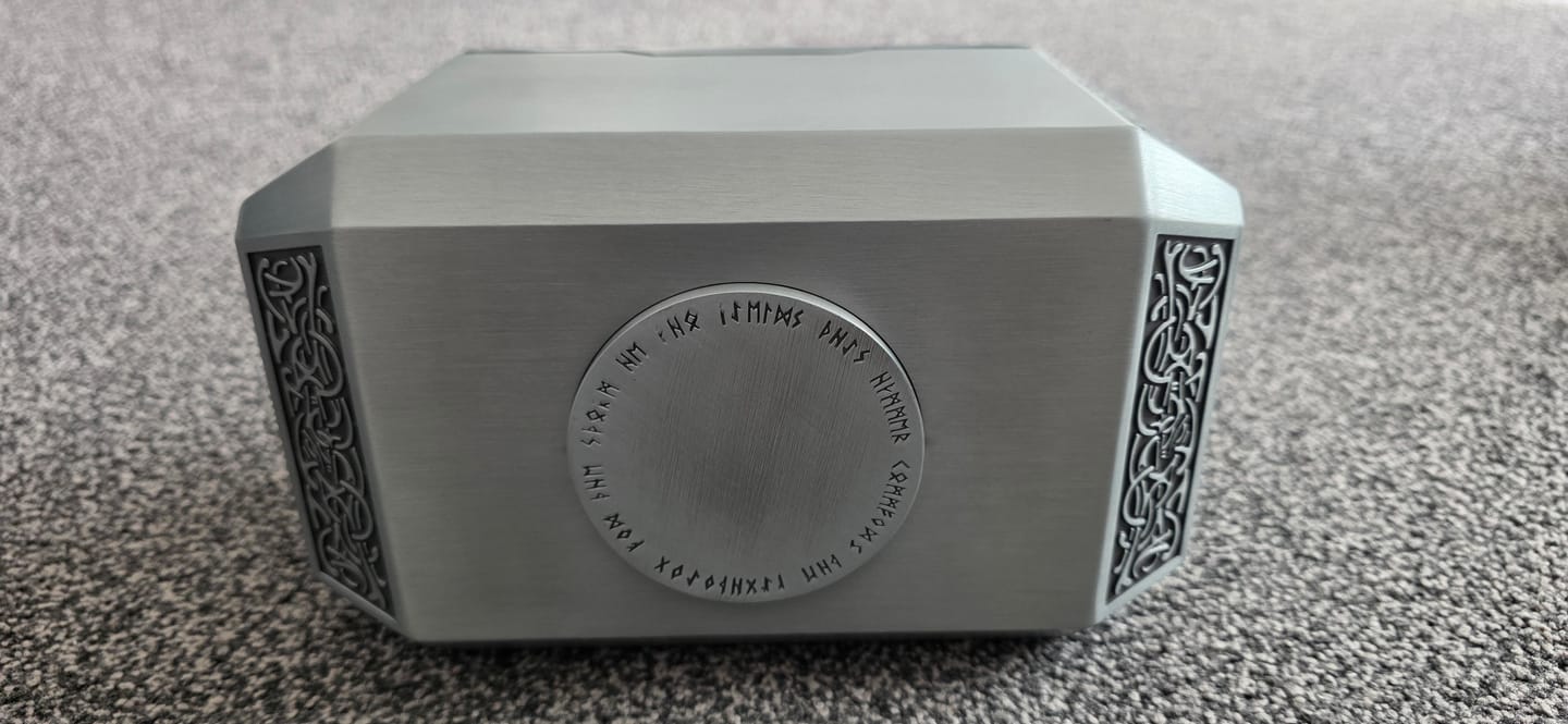 Customer photo review of Marvel Metal Thor Hammer 'Mjolnir' 1:1 Replica