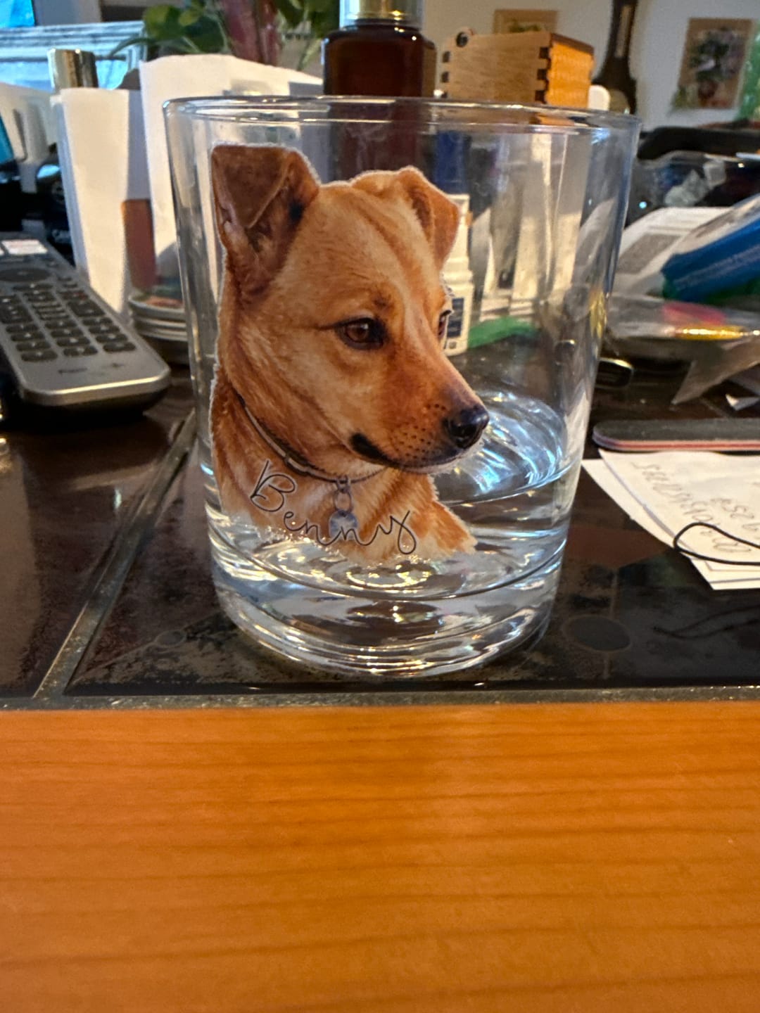 Customer photo review of Personalisiertes Whiskyglas - Aquarellporträt