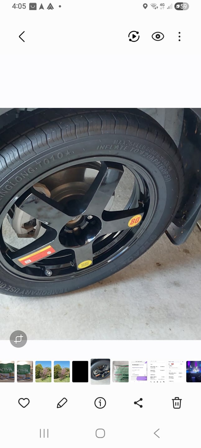 Customer photo review of CHERY TIGGO 7 Space Saver Spare Wheel - HUB CENTRIC - Braumach Spare Wheel Kit All Models - 2024-2026
