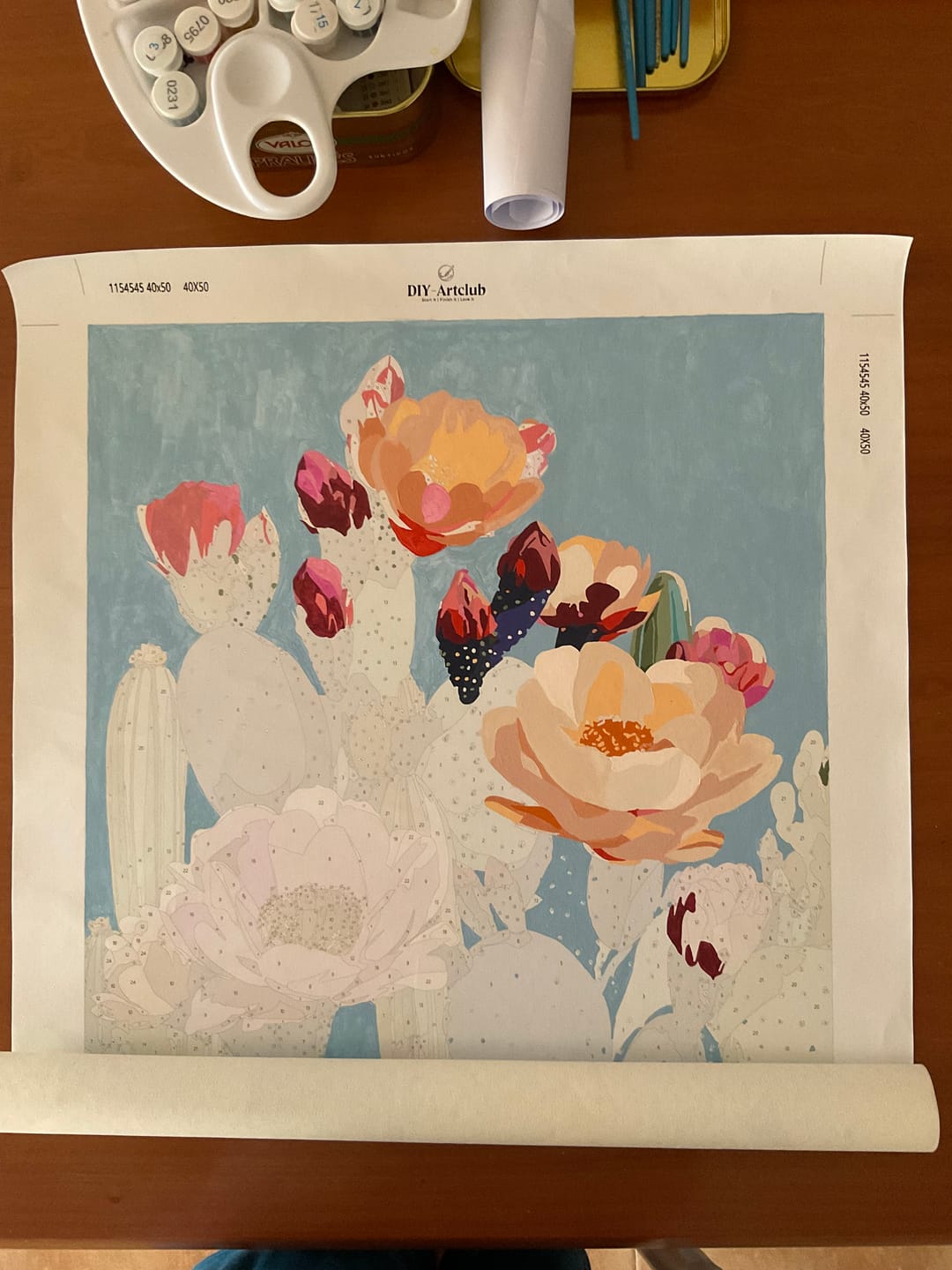 Customer photo review of Petals of the Desert | Paint by Number