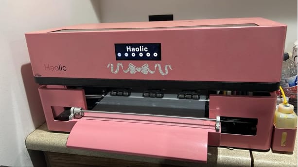 Customer photo review of Haolic 13" Pink A3 XP-1 Pro DTF Printer