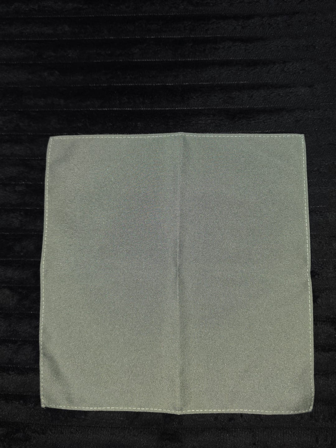 Customer photo review of Dusty Sage Pocket Square- Sage Green in Cotton