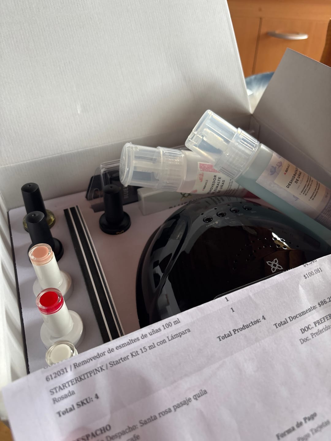 Customer photo review of Kit AIEP Esmaltado Permanente con Lámpara