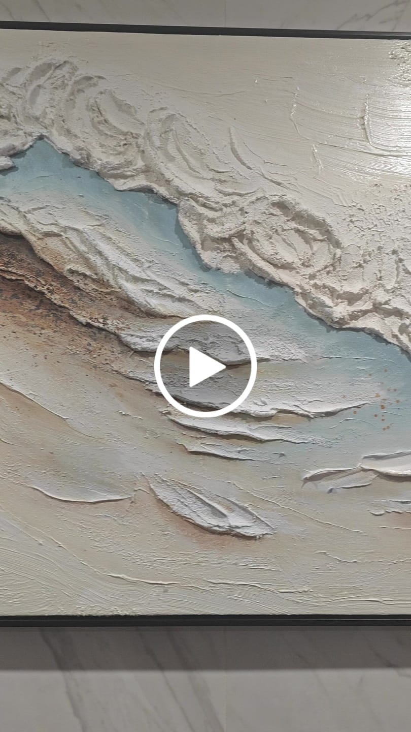 Customer video review of Plaster Art Texure Painting #SG527