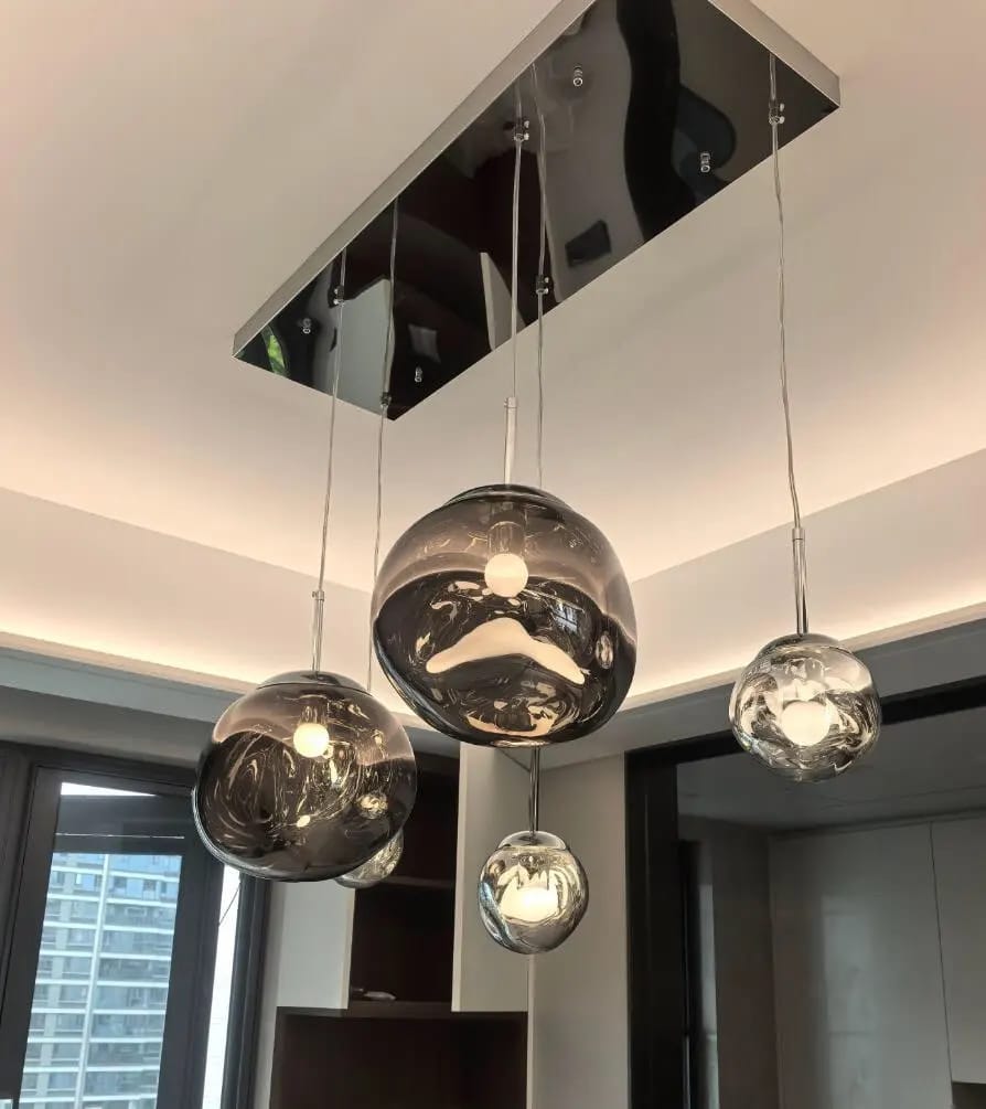 Customer photo review of Lava Bubble Pendant Chandelier