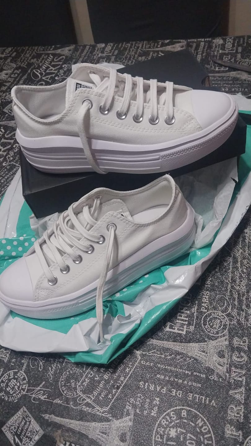 Customer photo review of Zapatillas Converse Chuck Taylor All Star Move Ox Blanco