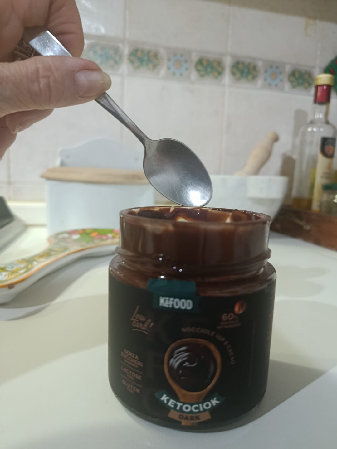 Customer photo review of KETOCIOK DARK 250G CREMA SPALMABILE NOCCIOLE IGP SENZA DOLCIFICANTI
