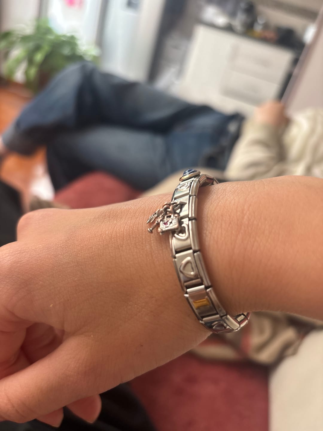 Customer photo review of Pulsera Corazones Italiana para Charms