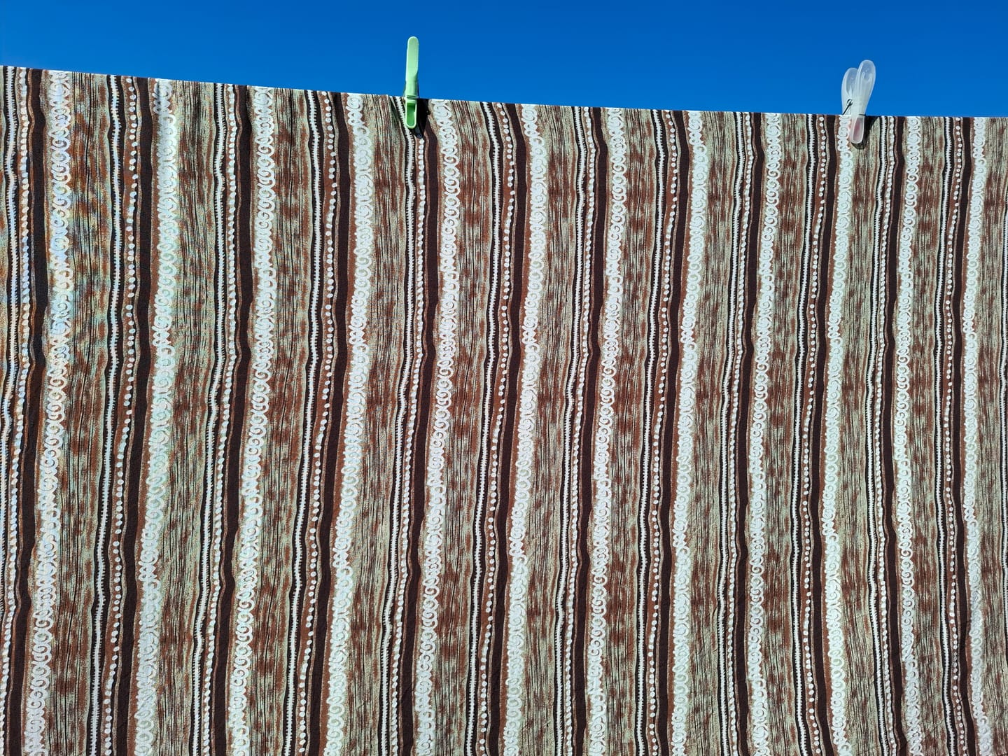 Customer photo review of Folk Stripe Viscose Challis Fabric