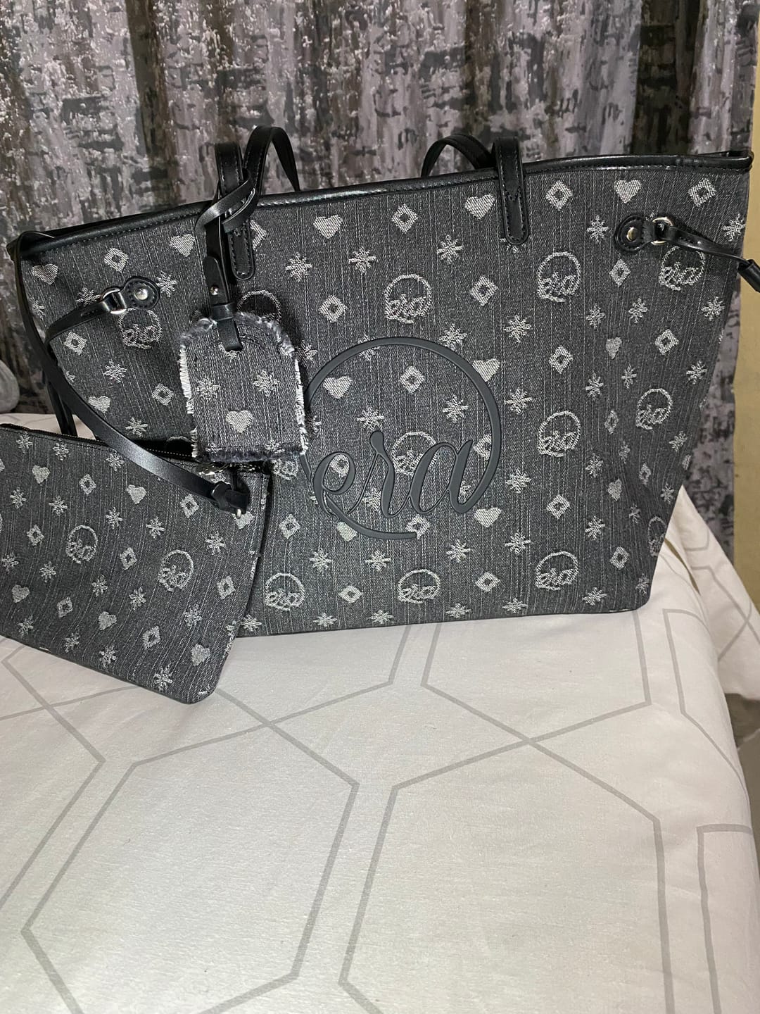 Customer photo review of Midnight Muse Denim Tote