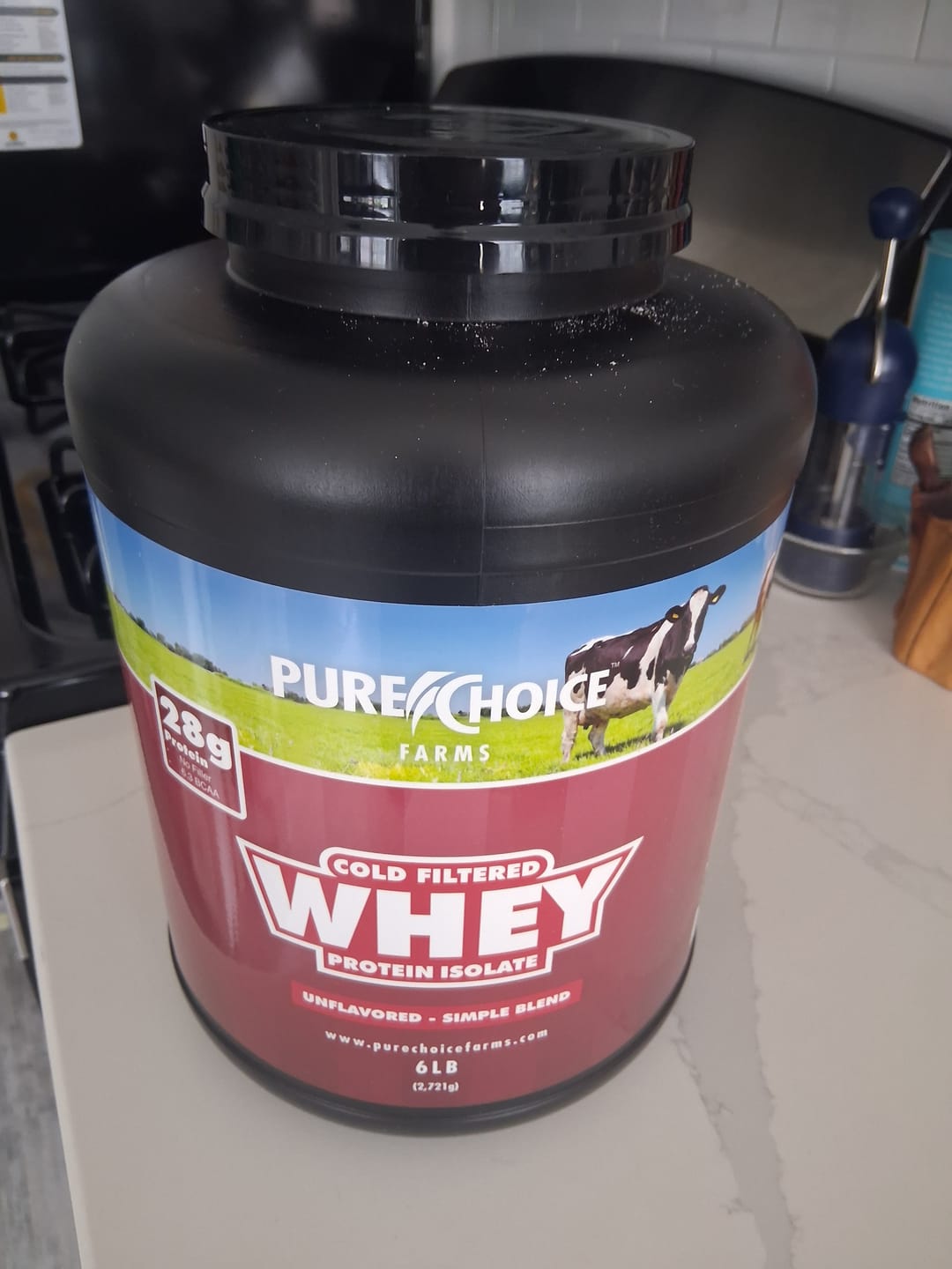 Customer photo review of Whey Protein Isolate Unflavored