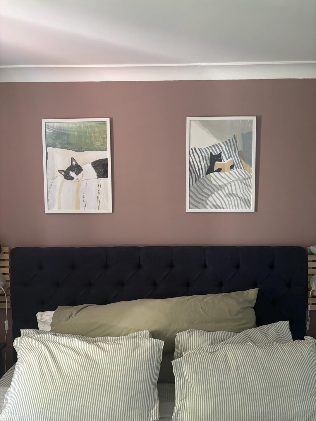 Customer photo review of Sleeping Tuxedo Cat Print