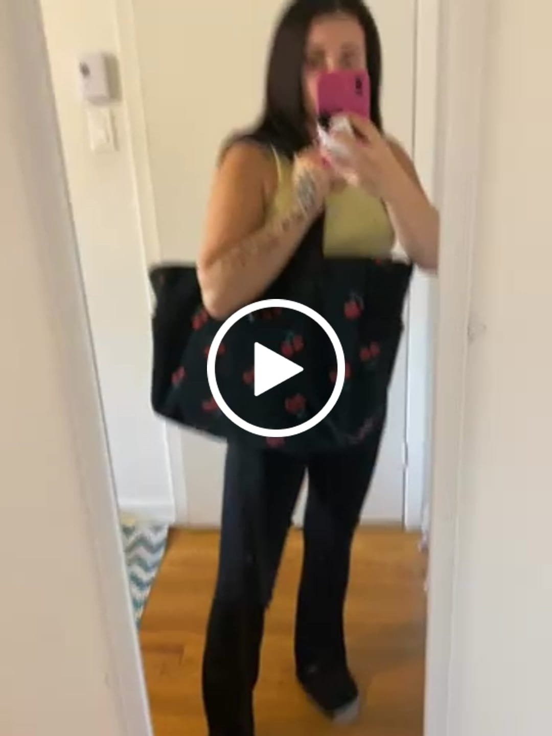 Customer video review of Bundle Cherry Tote and Makeup Bag