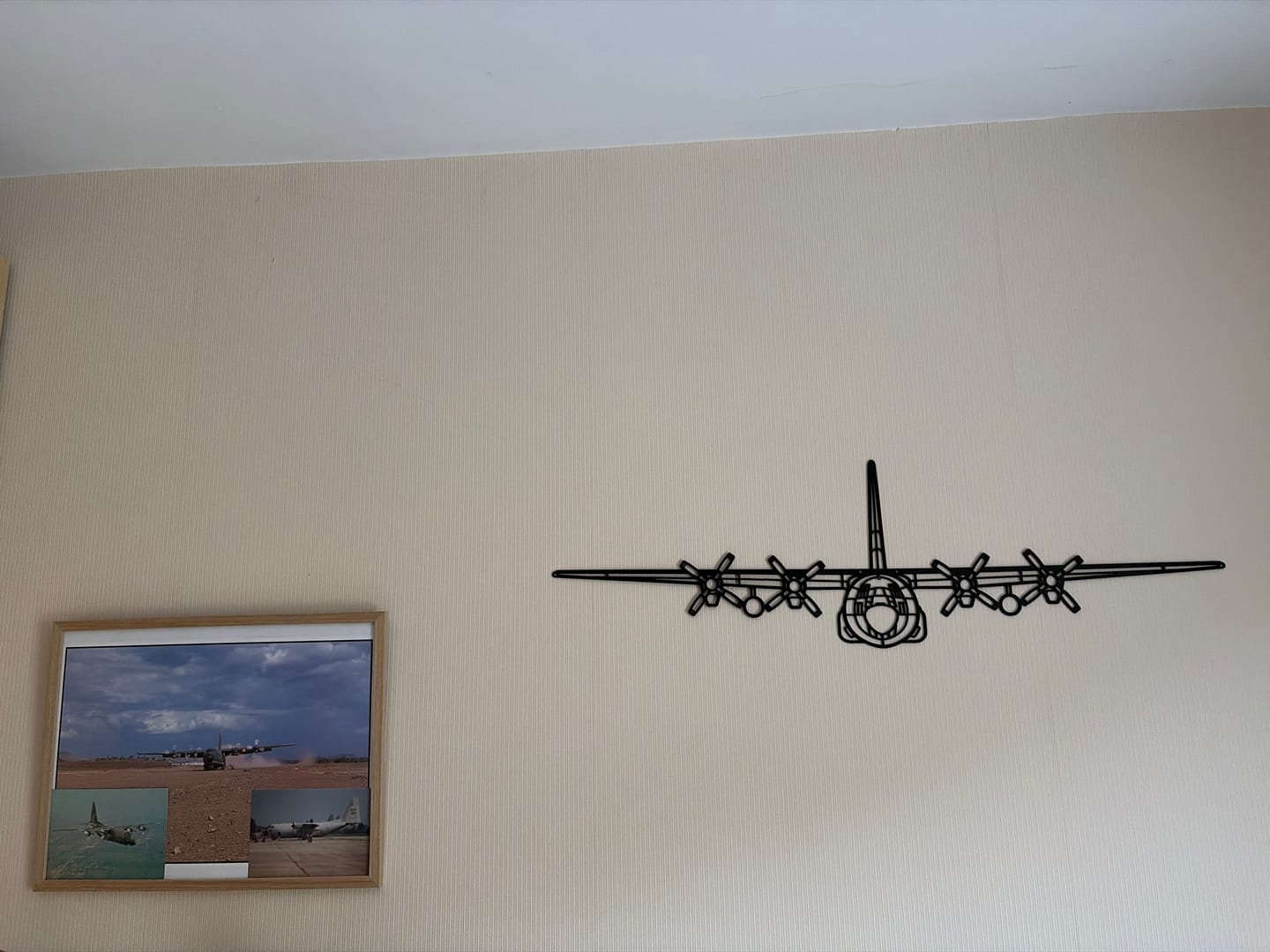 Customer photo review of C-130H Hercules Front Silhouette Metal Wall Art