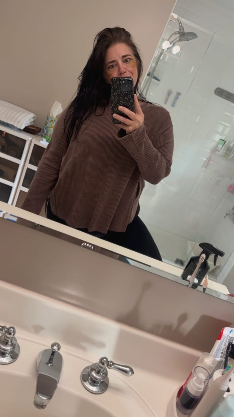 Customer photo review of Free Weekend Waffle Knit Top