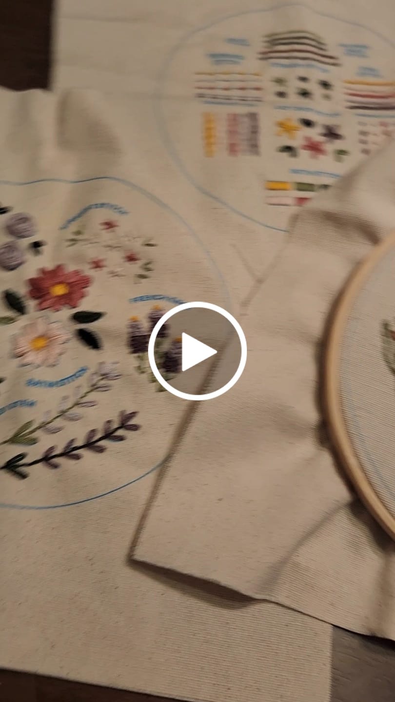 Customer video review of DELUXE FLORAL SAMPLER - Embroidery Kit