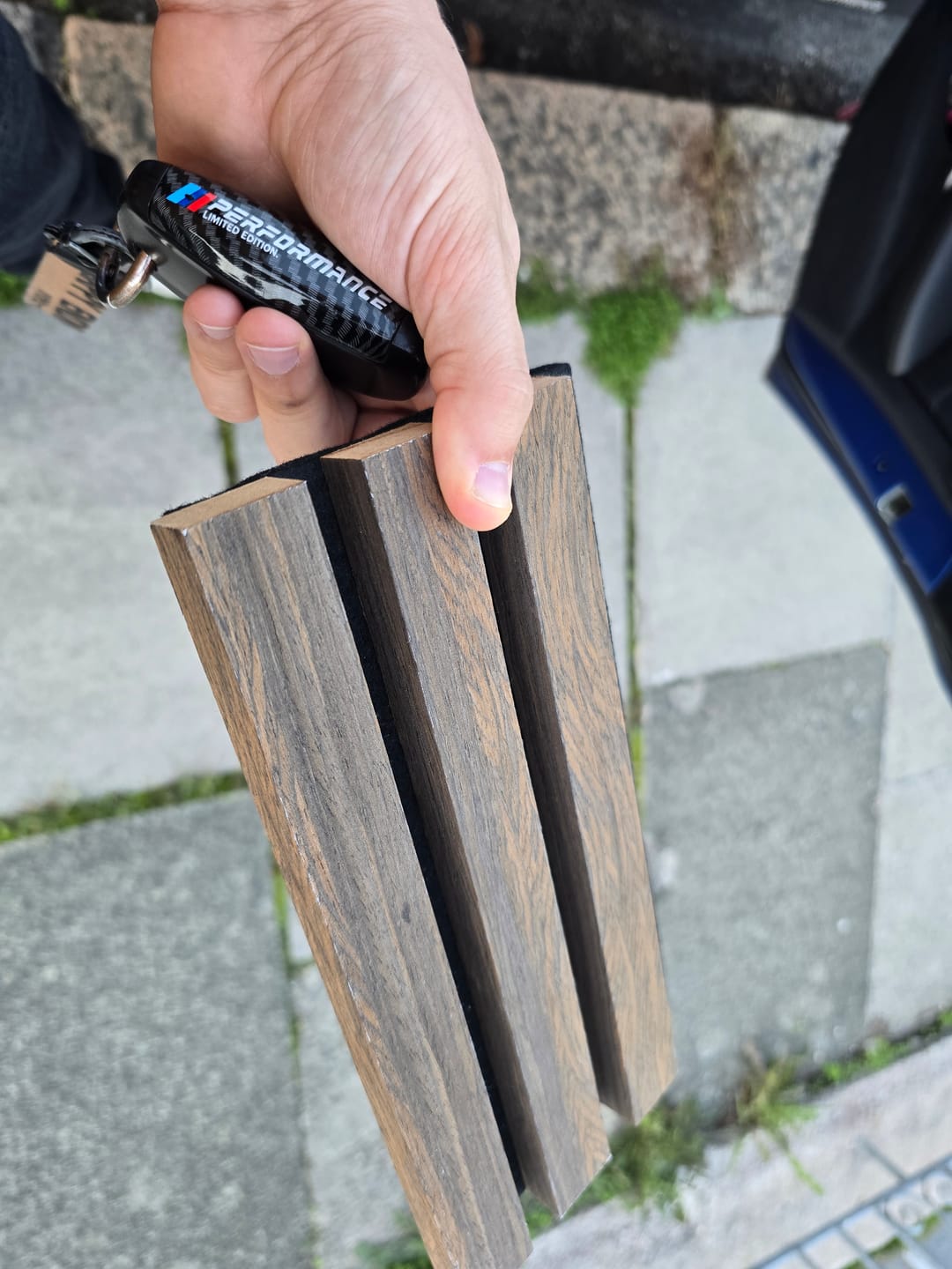 Customer photo review of Sample - Wooden Wall Panel | Smoked Oak