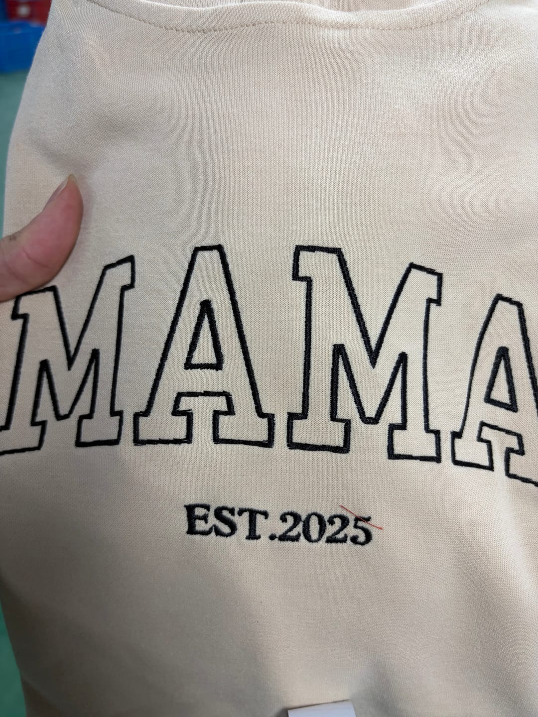 Customer photo review of Custom Embroidered Comfort Colors Grandma and Grandpa Sweatshirt, Gift for Grandma/Grandpa