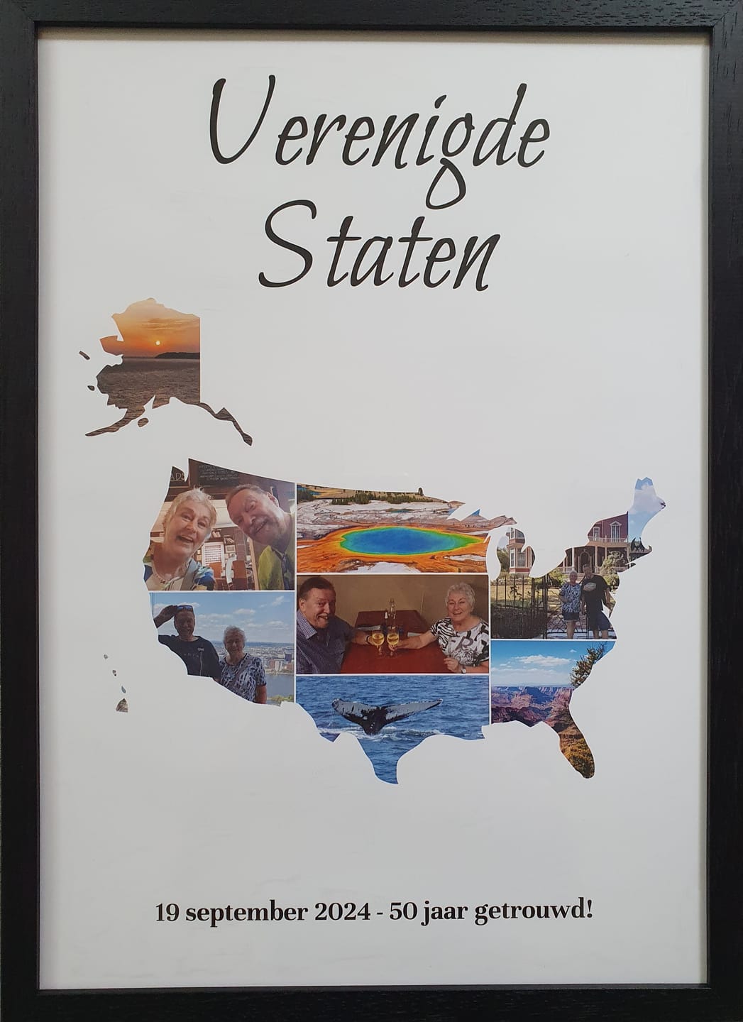 Customer photo review of Gepersonaliseerde reisposter - Foto collage in vorm van continent of land