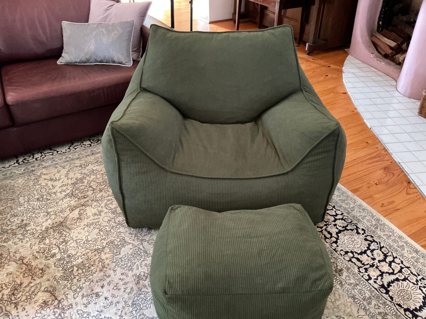 Customer photo review of DODO BEAN BAG - CORDUROY OLIVE