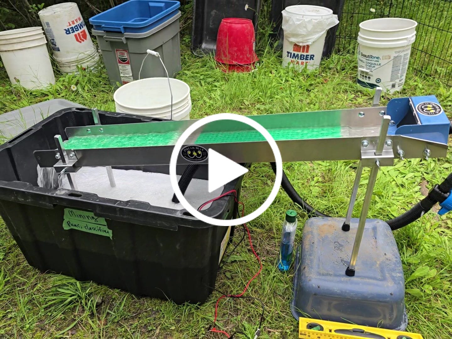 Customer video review of 6X42 Power Sluice Box Micro/Mini Kit with Dream Mat | Gold Prospecting Equipment