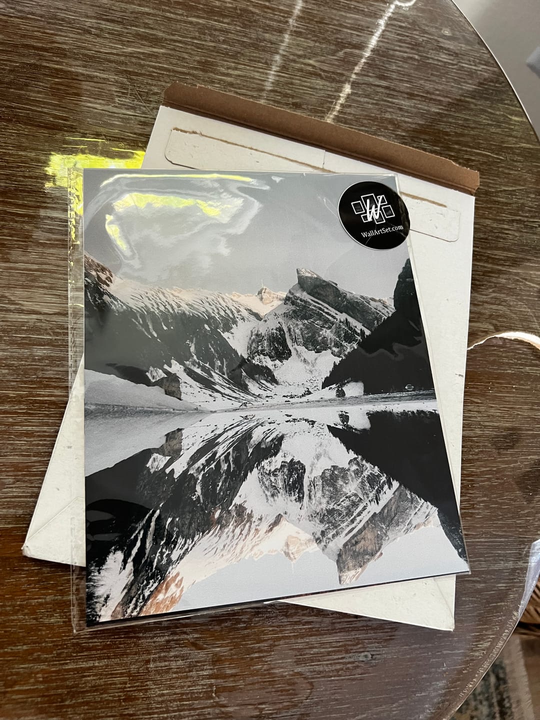 Customer photo review of 3 Piece Autumn Mountain, Forest, Lake Wall Art. Nordic Photo