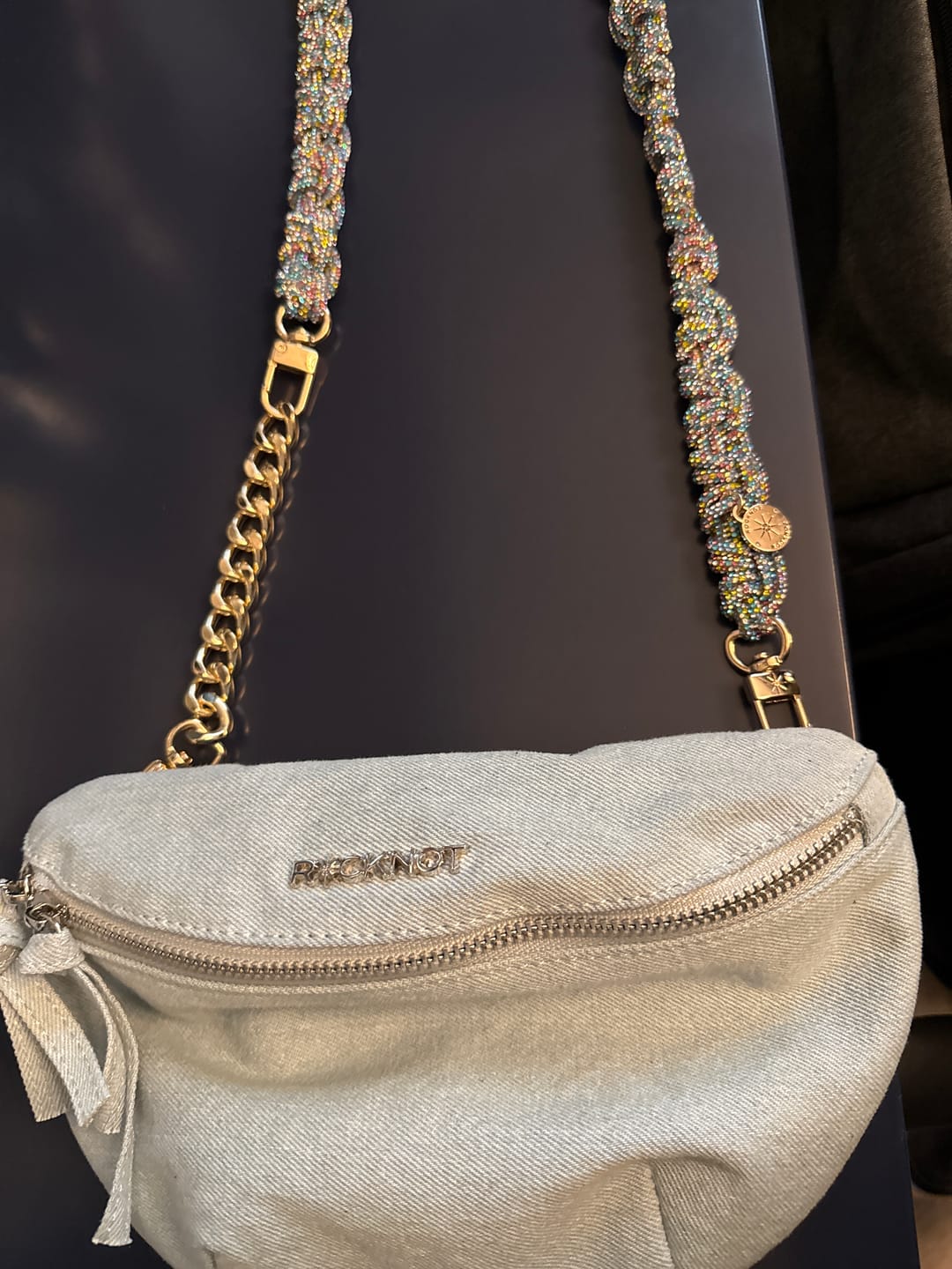 Customer photo review of 6" Extender Chain - Petite Straps - Gold