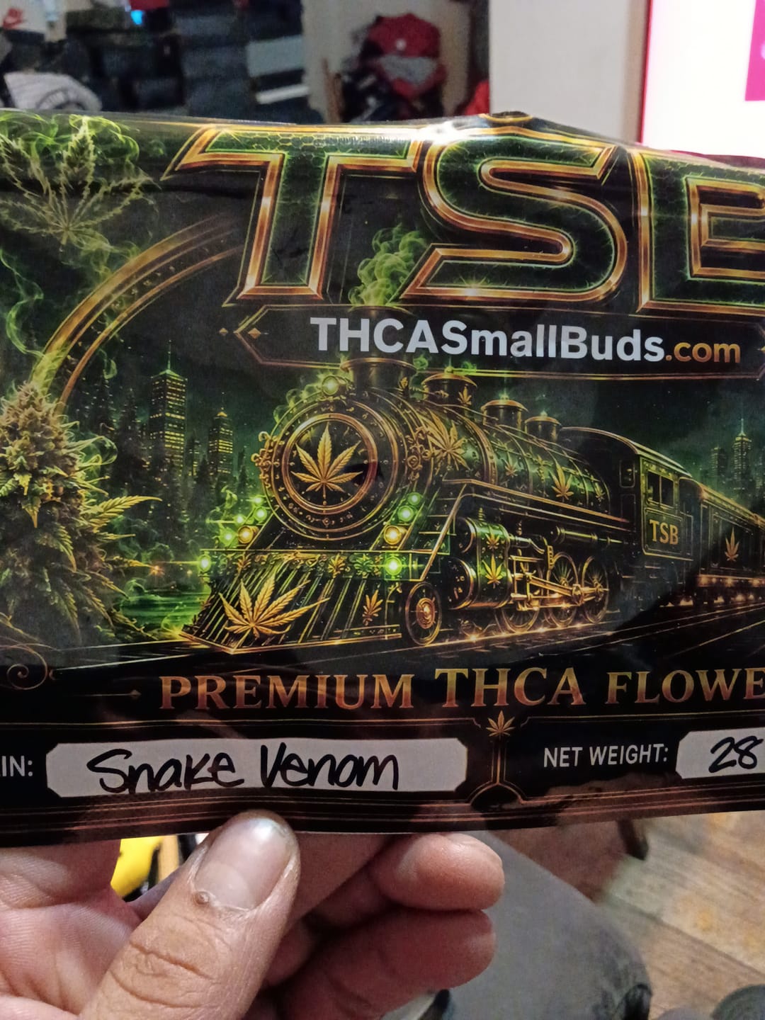 Customer photo review of Snake Venom THCA Flower