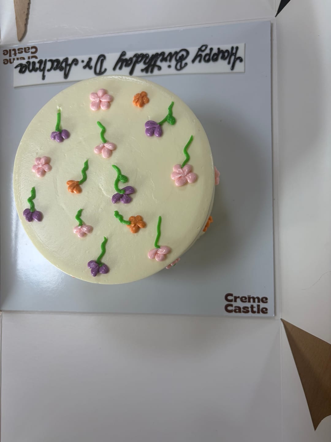 Customer photo review of Scattered Wildflower Cake