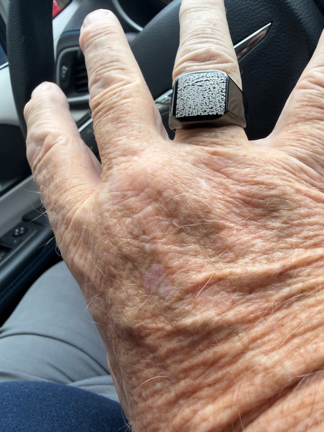 Customer photo review of Signet Ring - Custom Signet Ring - Fingerprint Ring