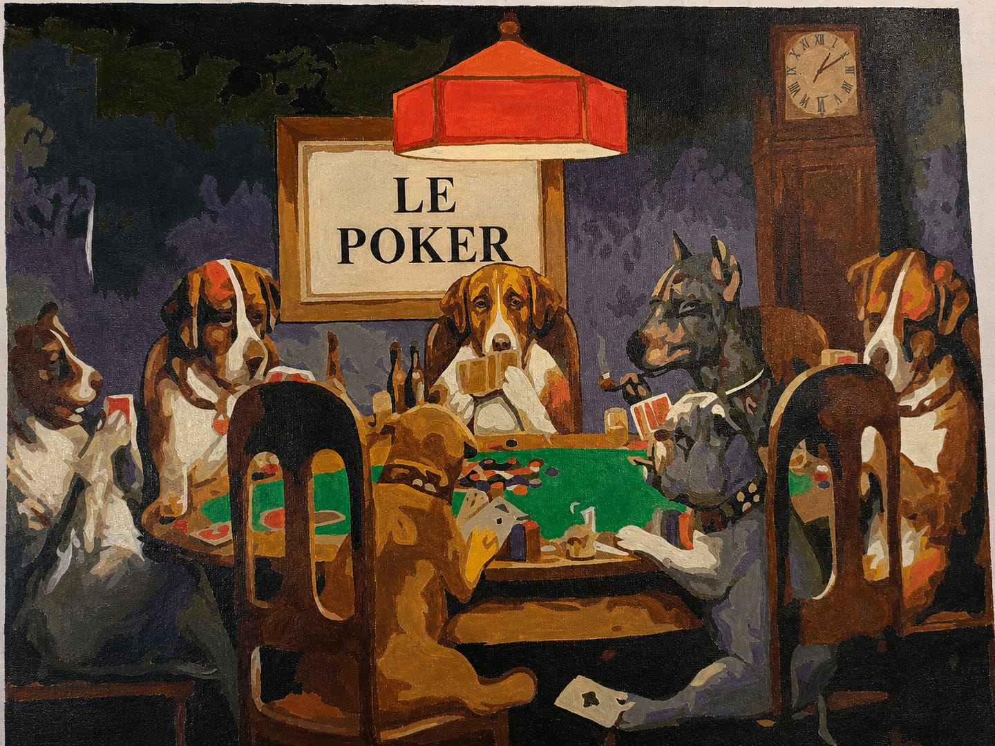 Customer photo review of Les Chiens jouent au Poker