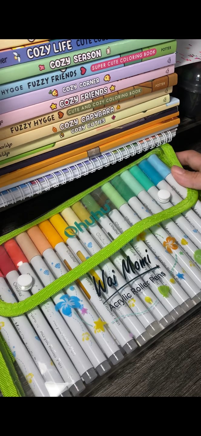 Customer photo review of Ohuhu Wai Momi Acrylic Gel Pens