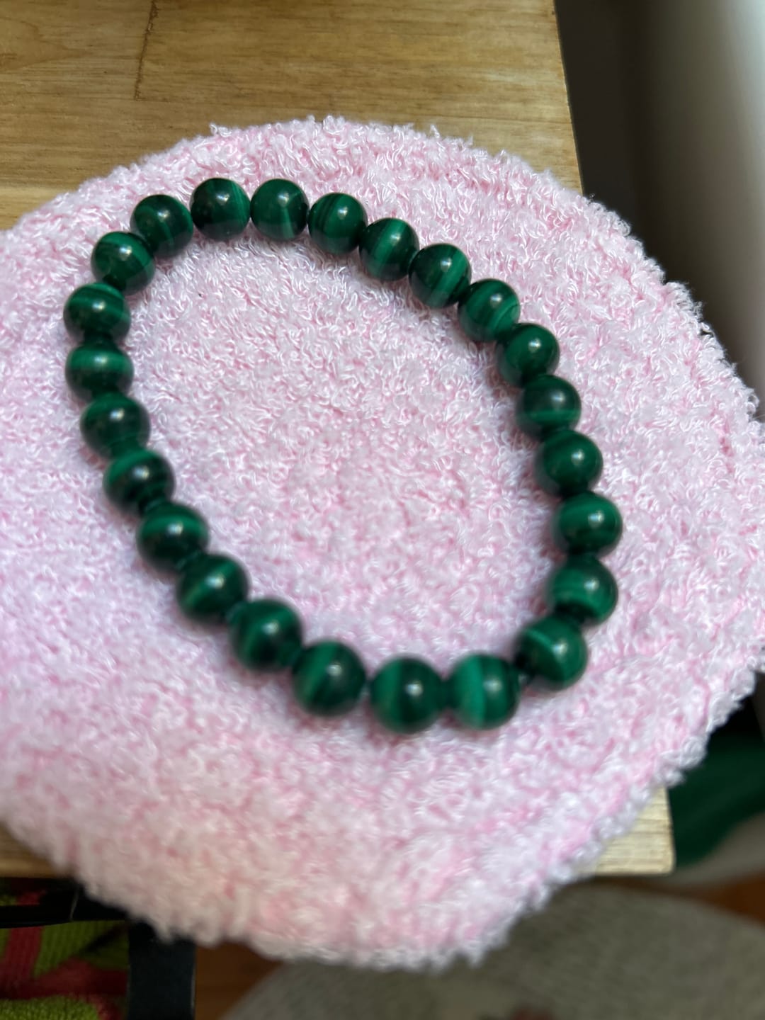 Customer photo review of Bracelet Malachite 8mm
