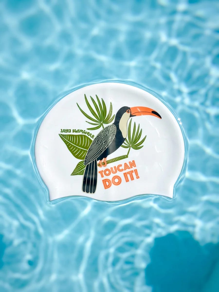 Customer photo review of JAYD Swim Cap - Toucan Do It