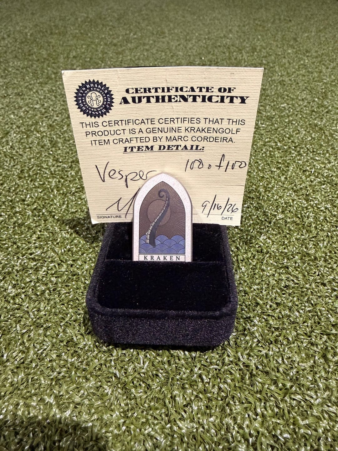 Customer photo review of The Vesper - Titanium Cathedral Marker