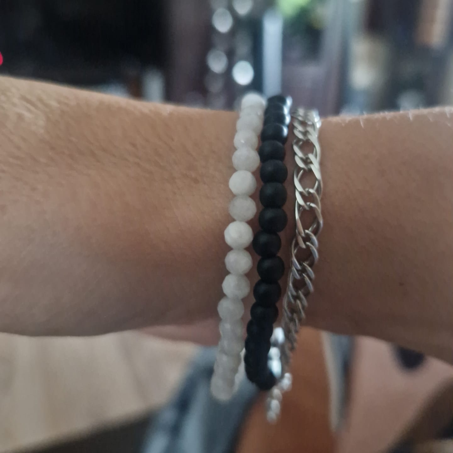 Customer photo review of Mondstein Armband - Naturperlen