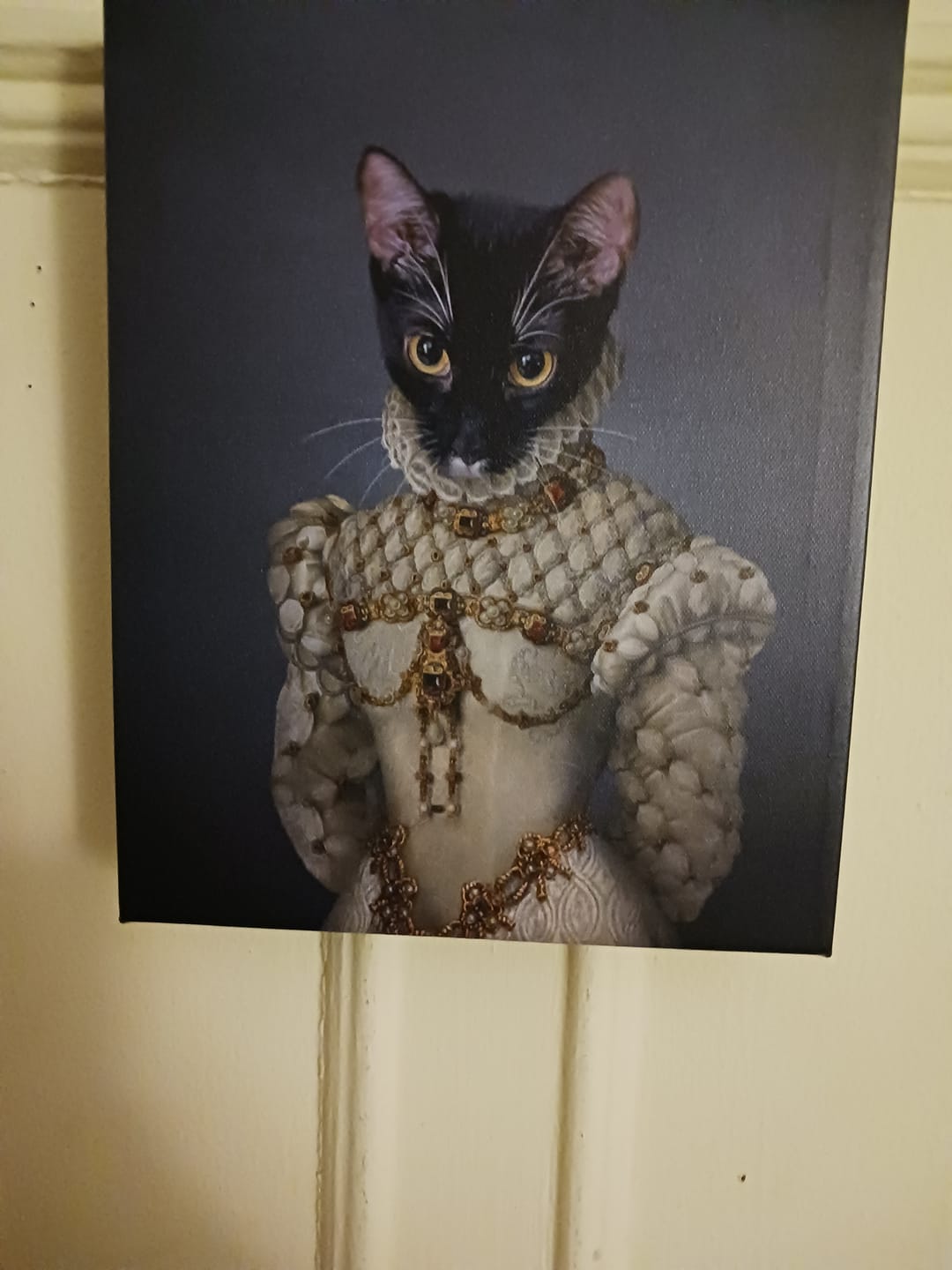 Customer photo review of The Princess: Personalized Pet Canvas