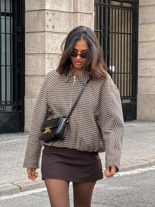 Customer photo review of Mia Houndstooth Zip Jacket Suit