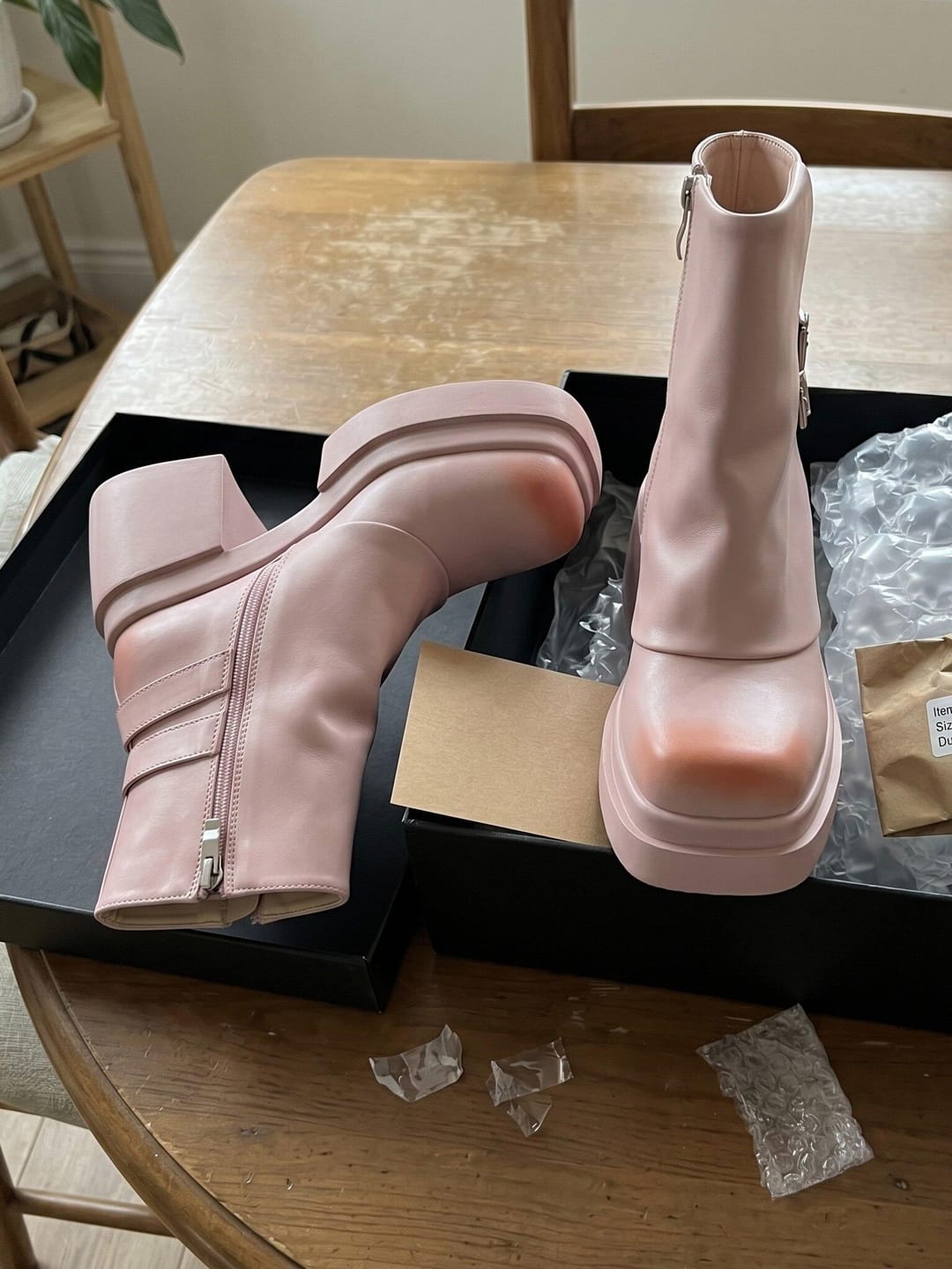 Customer photo review of Barbie Pink Spicy & Sweet Ankle Boots