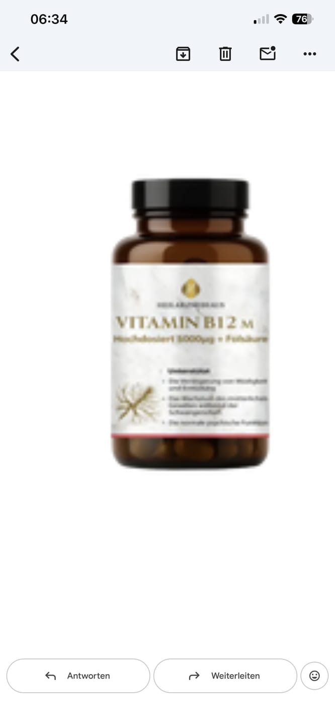 Customer photo review of Vitamin B12 + Folsäure Kapseln