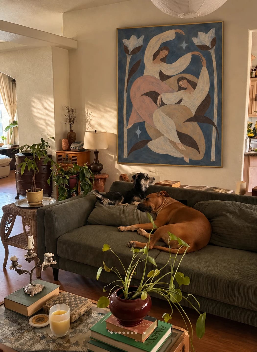 Customer photo review of Modern Folk Art | Moonlit Garden Sisters