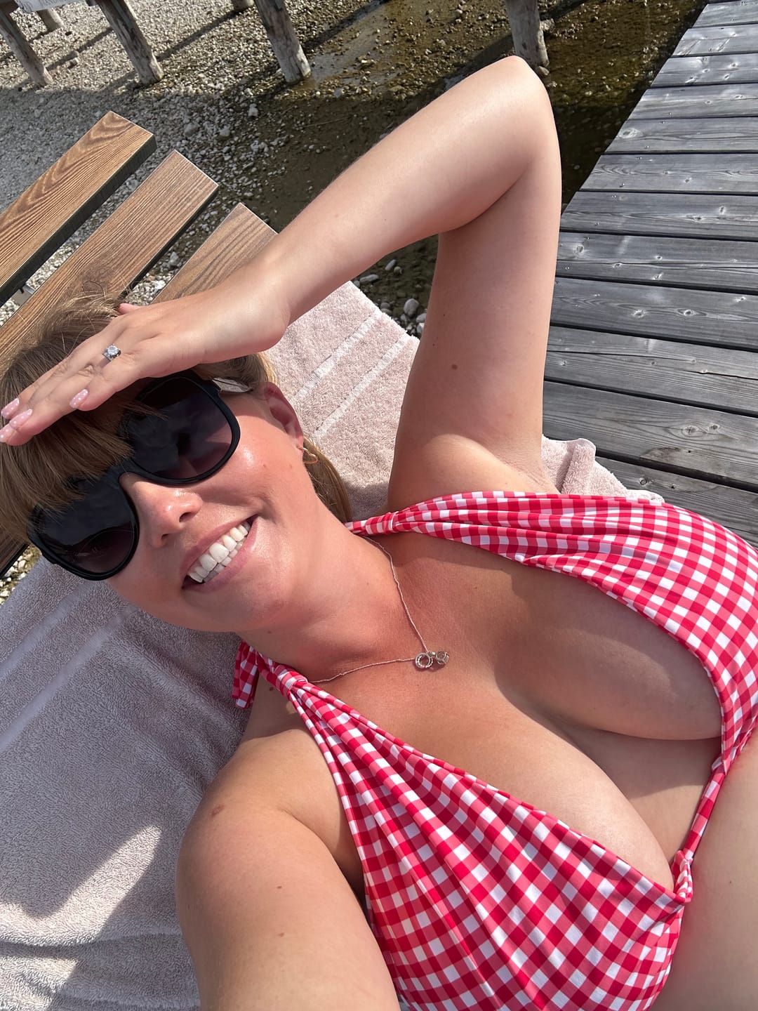 Customer photo review of Sydney Top - Gingham