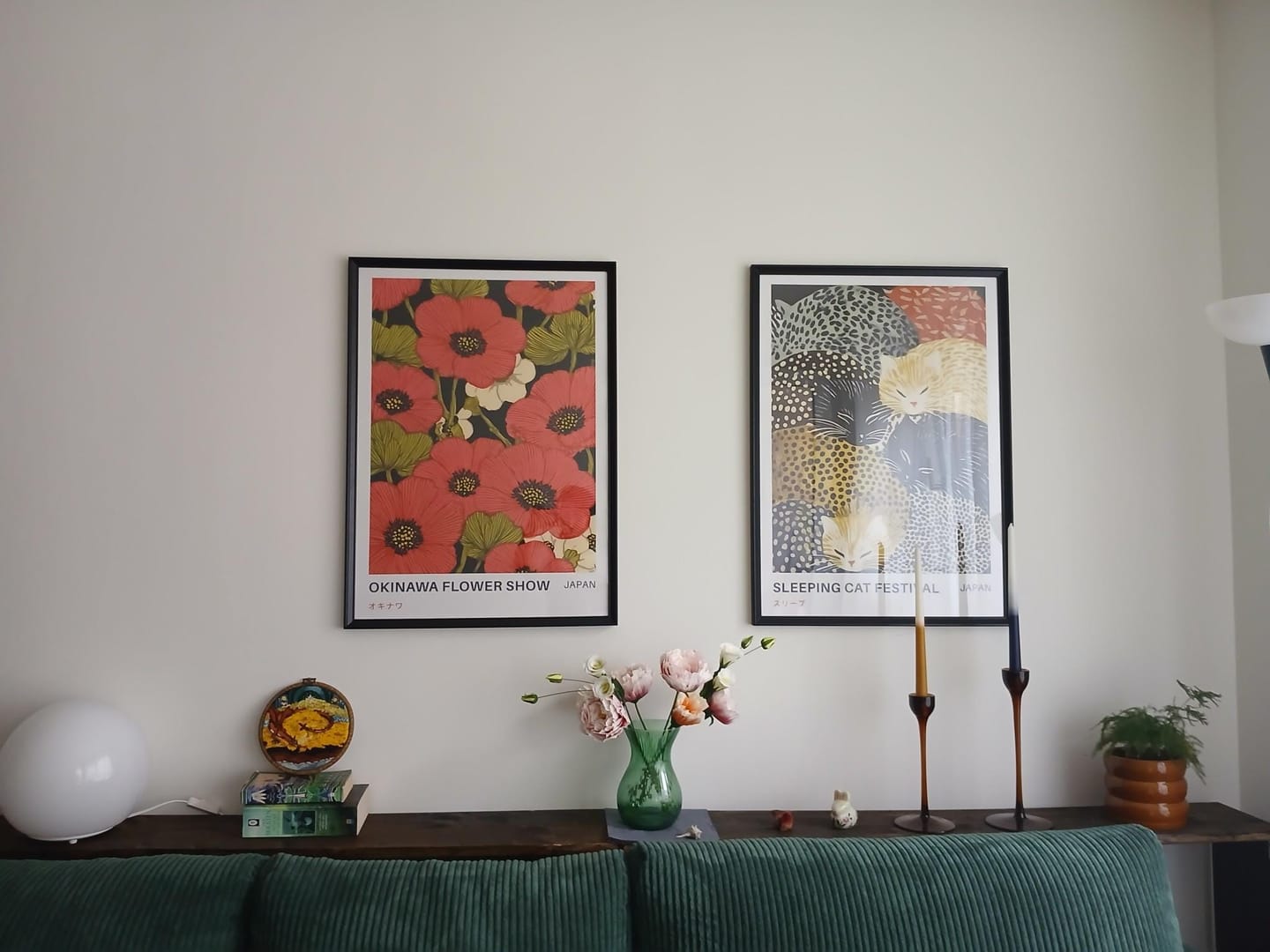 Customer photo review of Sleeping Cat Japanese Print