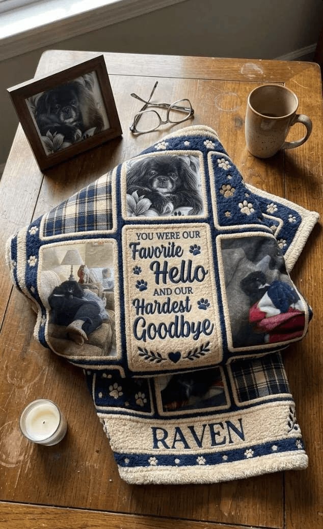 Customer photo review of Memorial Personalized Custom Photo Blanket - Sympathy Gift For Pet Owners, Pet Lovers
