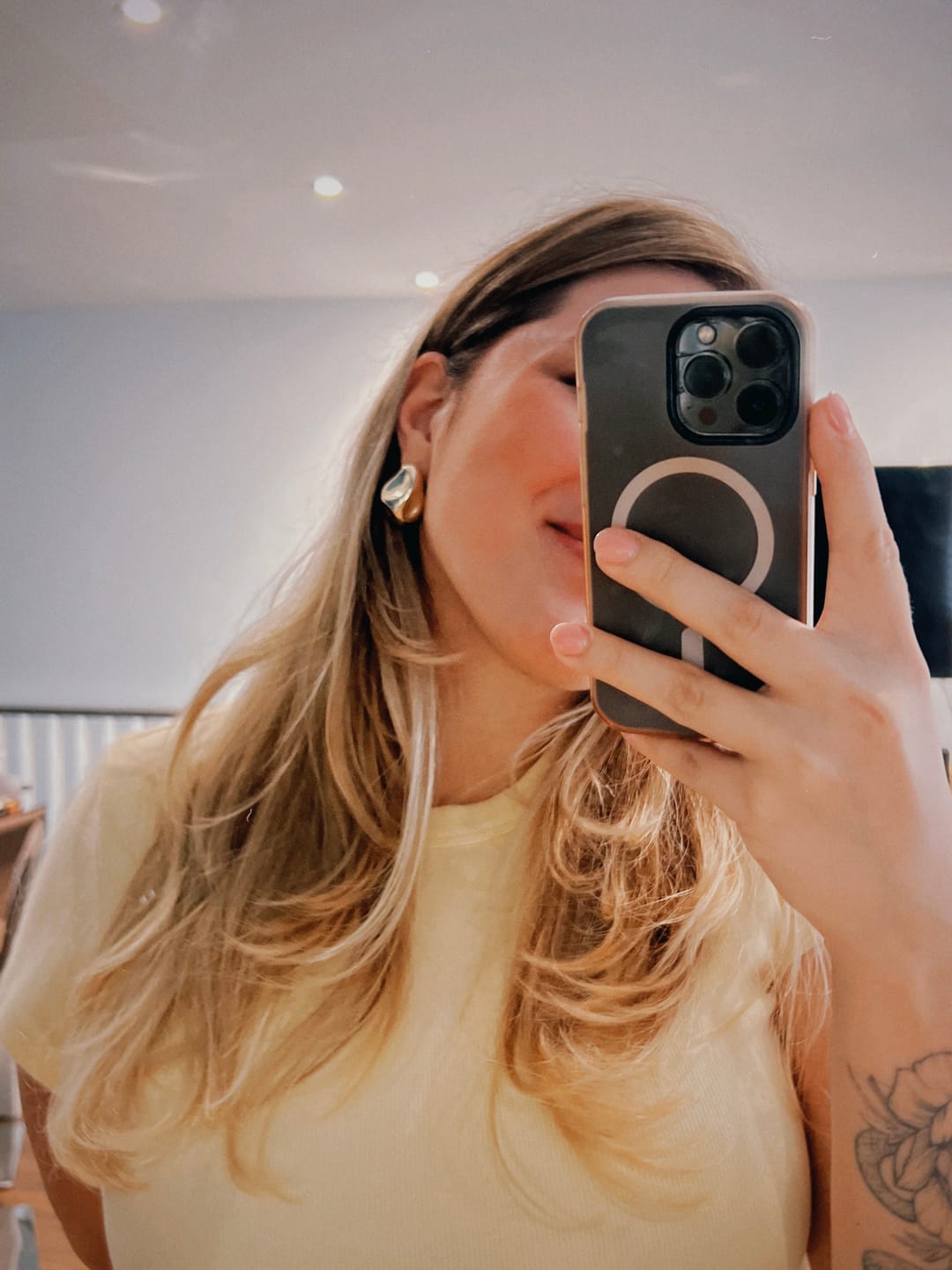 Customer photo review of Stone Earrings