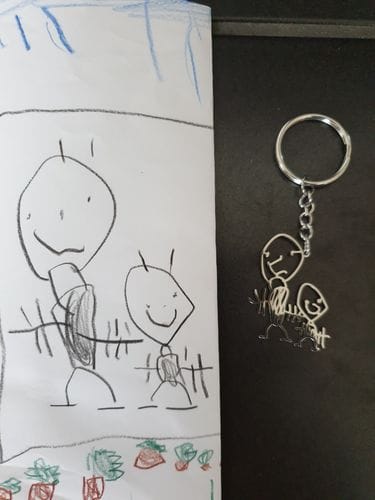 Customer photo review of Schlüsselanhänger aus Kinderzeichnung