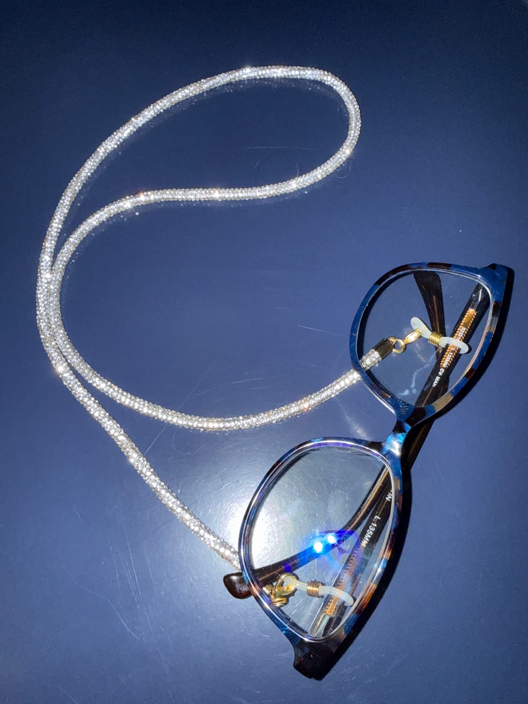 Customer photo review of 2-in-1 Sunglass Chain / Necklace - Crystal