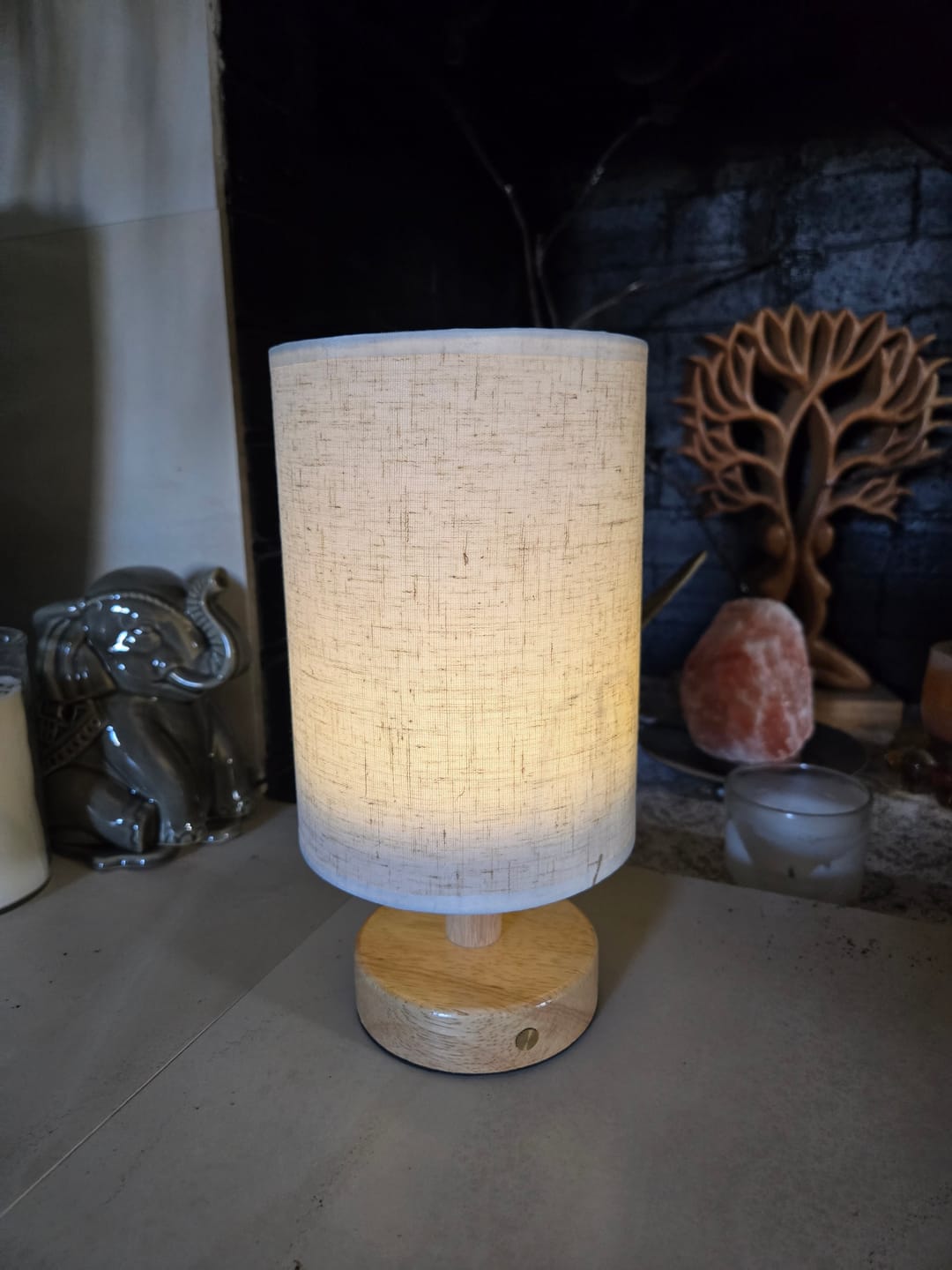 Customer photo review of Nordic Linen Table Lamp